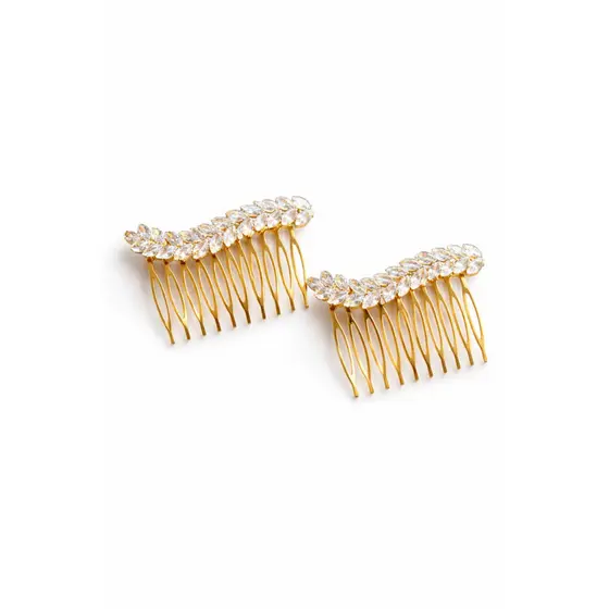 Par de Enfeites arranjo Pente De Zircônia Penteado de Noiva Grinalda de cristal acessório chic madrinhas floristas