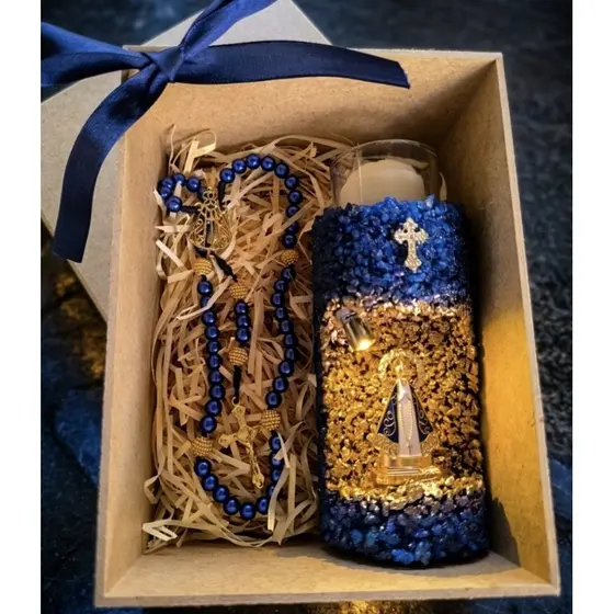 Vela Aromática Nossa Senhora Aparecida Artesanal Presente Religioso