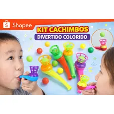 Brinquedo Cachimbo com Bolinha – Diversão Garantida! Lembrancinha Barata e Colorida! escolha seu kit