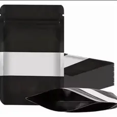 Saquinho stand up pouch hermético preto metalizado15x10cm kit 25 saquinhos