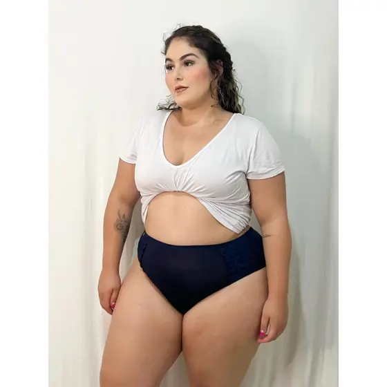 kit 10 Calçinhas Calçola senhora Plus Size cintura alta calcinha conforto moda feminina Brasil