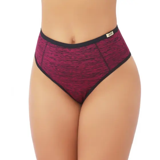 Kit 5 calcinhas calçola Tangão alta calcinha senhora fitness rajado suporte e conforto Vida Brasil