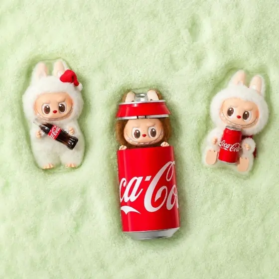 Caixa Cega Surpresa Misteriosa Mini Bonequinho Labubu Coca Cola