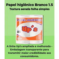 Papel Higiênico Branco C/8 Rolão Princesa Institucional e Industrial Econômico - 1,5kg