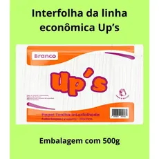PAPEL TOALHA INTERFOLHA 20x21 BRANCO UP's -500G