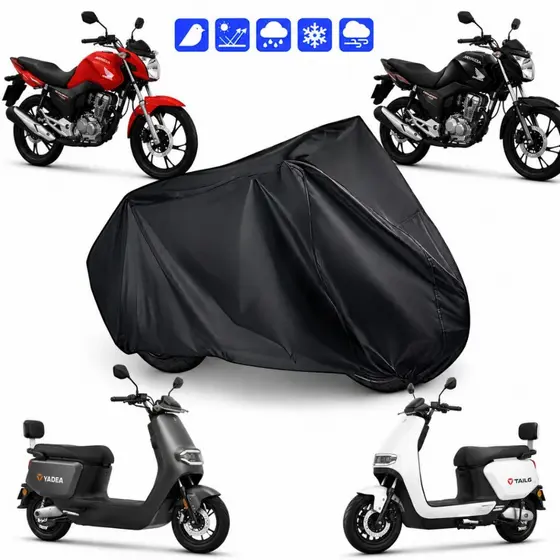 Capa Universal Impermeável Para Moto Scooter Elétrica Anti UV Anti Risco Proteção Chuva Sol E Poeira