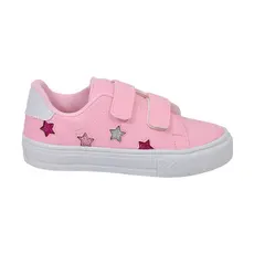 Tênis Casual Infantil Feminino Estrela Meninas Rosa Preto Branco