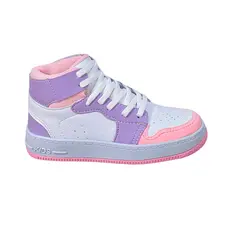 Tênis Infantil Feminino Casual Botinha Cano Alto Estiloso Escolar Passeio