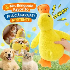 Pato Pelucia Brinquedo Pet Com Som Para Cães Gatos Mordedor Anti Stress Resistente Porco E Ursinho