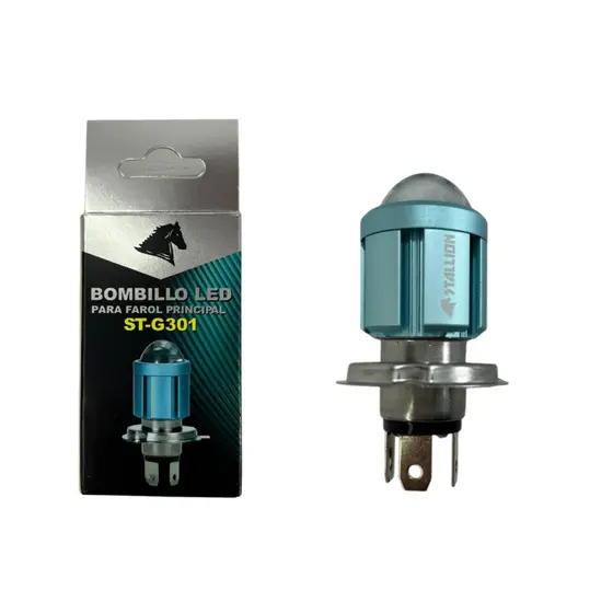 Farol Led Moto H4 Bombillo 6500K 1500lm Efeito Xenon Original Stallion