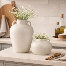 Par De Vasos Decorativos Cerâmica Sala Decoração Moderno Alto Padrão