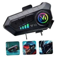 Fone De Ouvido Para Capacete Moto Bluetooth 5.3 Sem Fio Com Microfone  Motoqueiro Y10