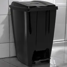 Lixeira de Banheiro 20 Litros Com Pedal e Tampa em Plástico Resistente