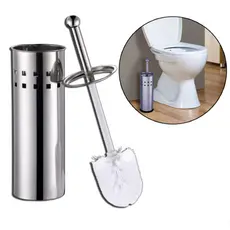 Escova Sanitária Inox C/ Suporte De Banheiro Vaso Sanitário Higiênica Limpeza
