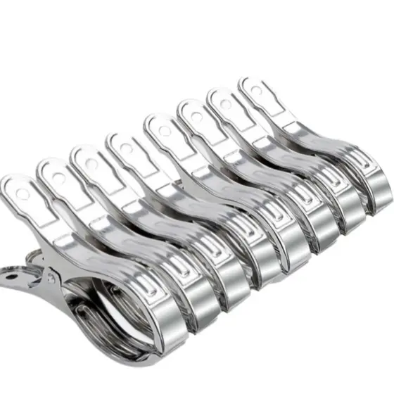 Kit 10 Prendedor De Roupa Pregador Inox Forte Resistente Segurar Edredom lençol pesado tapete