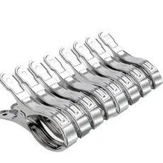 Kit 10 Prendedor De Roupa Pregador Inox Forte Resistente Segurar Edredom lençol pesado tapete