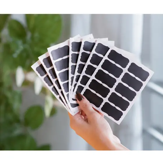 72 Etiquetas Adesivas Lousa 4x2 para Temperos Condimentos + Caneta Giz Líquido Envio Imediato