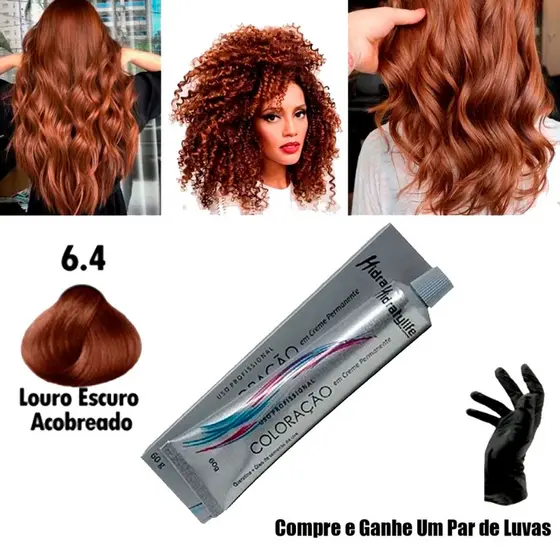 Coloração Louro Escuro Acobreado Nº 6.4 Mairibel/Hidraty 60g