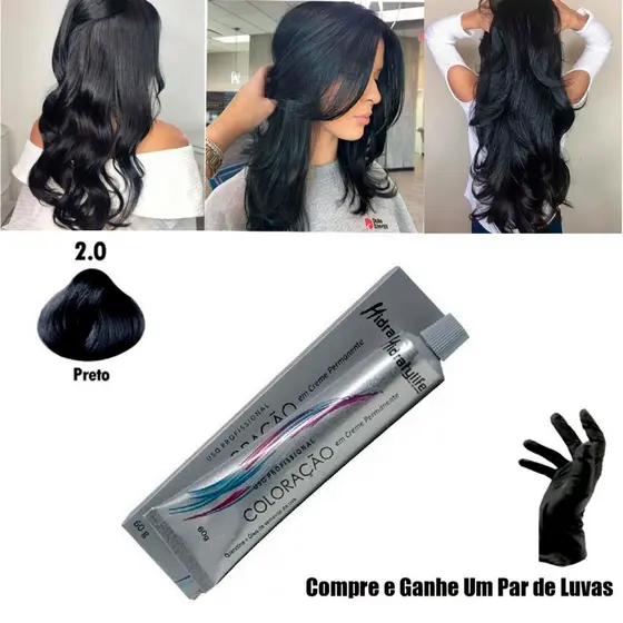 Tinta Coloração Preto Nº 2.0 Mairibel/Hidraty 60g