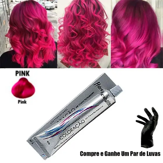 Tinta de Cabelo Rosa Pink Mairibel/Hidraty 60g