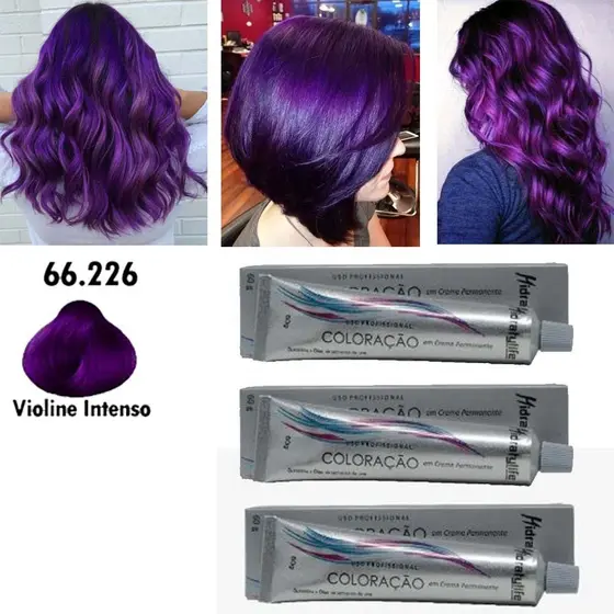 Kit 03 Tinta Coloração Violine 66.226 Mairibel/Hidraty 60g