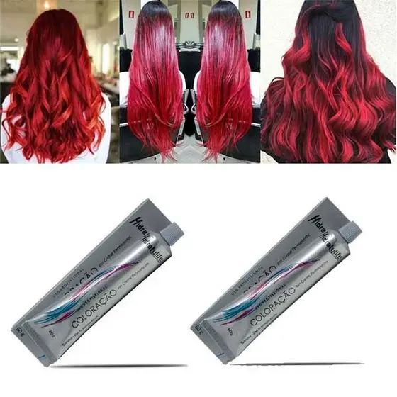 Kit 02 Tinta Coloração Vermelho Intenso Mairibel/Hidraty 60g