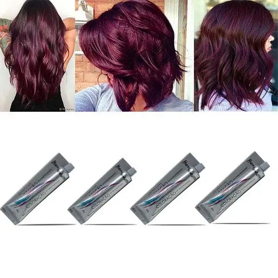 Kit 04 Coloração Vinho Marsala 66.26 Mairibel/Hidraty 60g