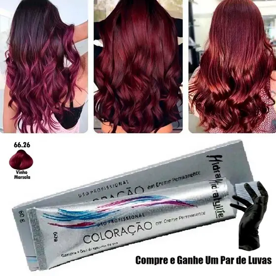 Tinta Coloração Mairibel Vinho Marsala 60g Nº66.26