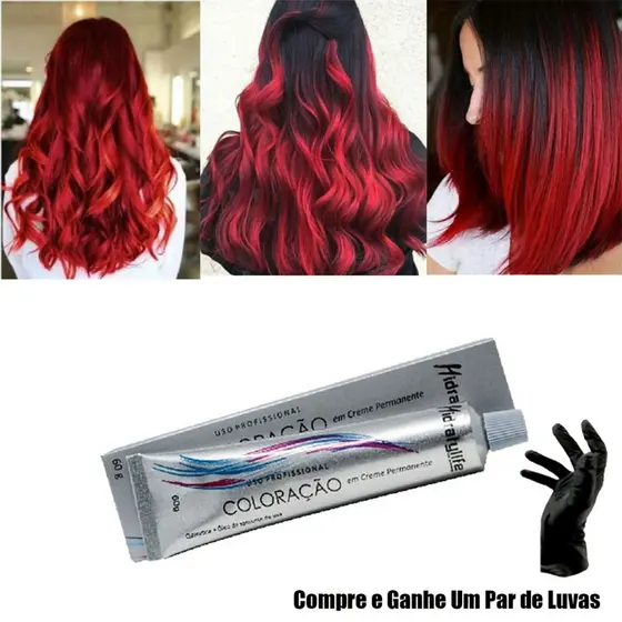 Tinta Coloração de Cabelo Vermelho 66.66 Hidraty Mairibel