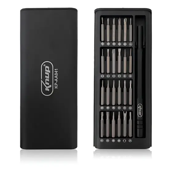 Kit Chaves Precisão 24 Pontas Magnética Torx Hex Phillips