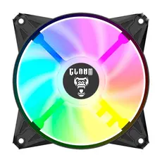 Cooler Fan para Gabinete RGB Rainbow 120mm Molex 4pin Ventoinha Eurus Preto Clanm Gamer