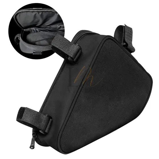 Bolsa De Quadro Impermeável Bolsinha Para Bicicleta Triangular Com Alças Regulável E Ajustável Universal