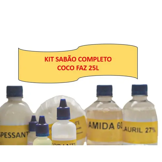 SABÃO LIQUIDO LAVA ROUPAS FAZ 25LITROS COCO