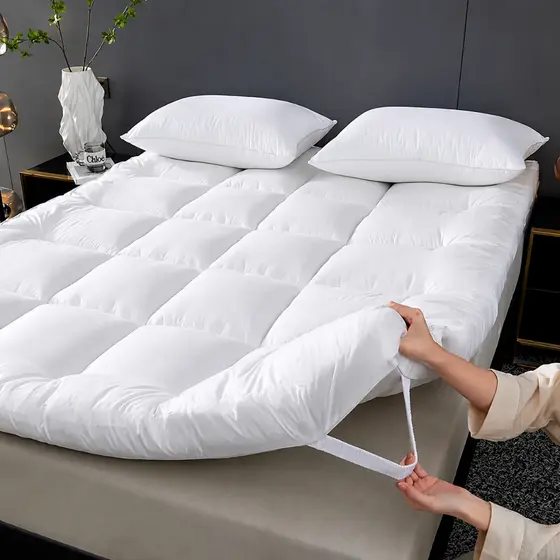 Pillow Top King Size/Queen/Casal/Solteiro 400 Fios Extra Macio Protetor de Colchão Branco