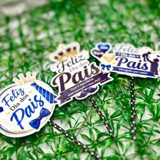 kit 10 topo de bolo dia dos pais - dia dos pais 2026 - decoração dia dos pais