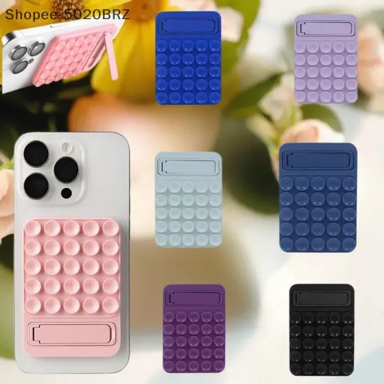 [THEBR] 1 Unidade De Acessório Adesivo Dobrável Para Smartphones Com Sucção De Silicone Montagem Em Telefone , Espelho ,