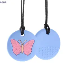 [AGBR] Colar Em Borracha Forma De Autismo Tdah Mordendo Sensorial Criança Mordedor De Silicone Mastigar Crianças Pingent