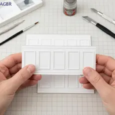 [AGBR] Painel Decorativo De Saia De Parede Quadrada Para Casa De Bonecas Em Miniatura Exibição De Janela De Cena De Mode
