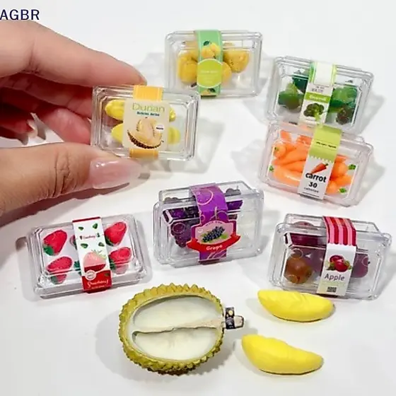 [AGBR] 1 Conjunto De Acessórios Para Bonecas , Brinquedos , Nova Casa De 1/6 , Comida Em Miniatura , Supermercado , Frut