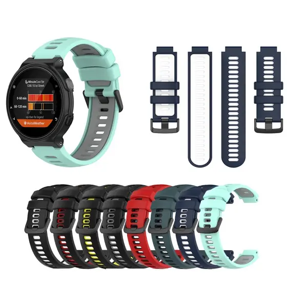 Pulseira De Silicone Para Smartwatch Relógio Inteligente Garmin Forerunner 735XT 220 230 235 620 630 Reposição