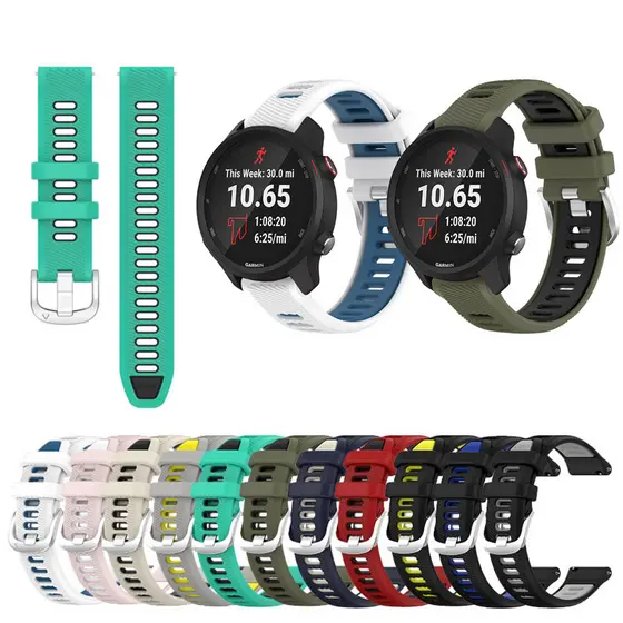 Para Garmin venu 2 3 2s 3S Vivoactive 3 4 5 6 165 265 255 245 645 570 970 Esportes Pulseira De silicone Dupla Cor Cinta