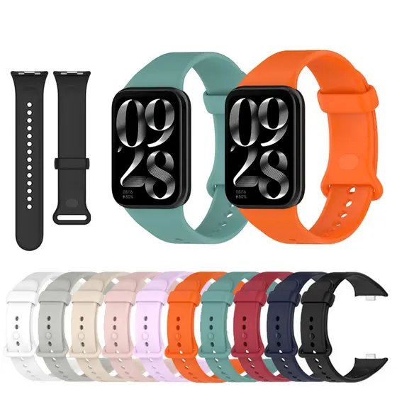 Pulseira De Silicone Para Xiaomi Mi Band 9 Pro 8 Redmi Relógio 4 5 6 Substituição