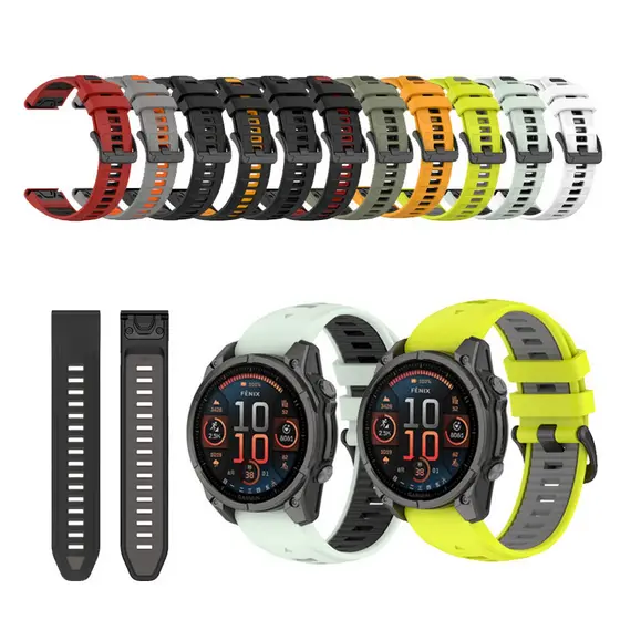 Para Garmin Fenix 8 47mm 51mm E 7 7X 6 6X 5 5X Forerunner 935 945 955 965 Pulseira De Silicone Desmontagem Rápida
