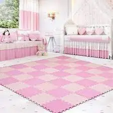 Tatame EVA 4 peças com 50cm X 50cm x 10mm Escola Quarto Bebe Tapete.