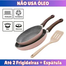 Frigideira Antiaderente Indução Cerâmica Premium Cooktop Todos Fogões Cabo Térmico Não Gruda