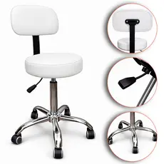 Mocho Ergonômico Estético com Encosto Giratório Regulável para Dentista Clínica e Salão - Akmed