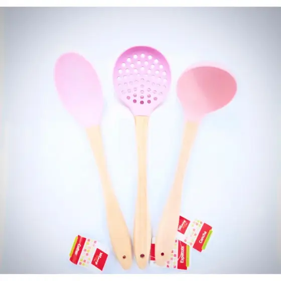 Escumadeira Silicone E Bamboo