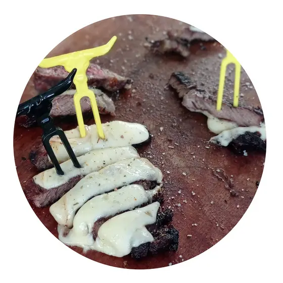 5 Pacote com 12 Petisco, garfinhos para frios, churrasco