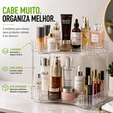 Estante Organizadora De Maquiagem Cosméticos 2 Andares