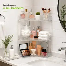 Prateleiras Estante Bandeja Organizadora De Maquiagem Cosméticos Perfumes 3 Andares